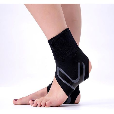 Paire d'orthèses de cheville sportives, légères et respirantes, noires, pour femmes et hommes, taille L (42-45). (1/5)