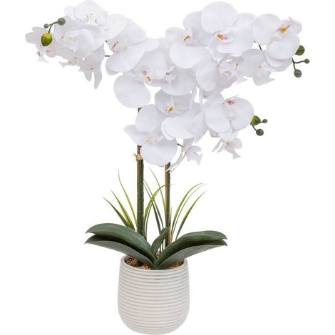 Orchidea artificiale riva h60cm bianco - Atmosphera créateur d'intérieur
