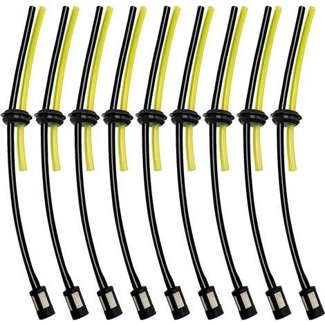 Kit de filtro de combustible universal de 9 piezas, mangueras de combustible universales, líneas de combustible de goma para desbrozadoras, cortacéspedes, motosierras y cortasetos. (1/5)