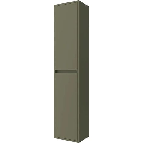 Colonna bagno sospesa 140 cm verde satinato ripiani regolabili Gaya (1/5)