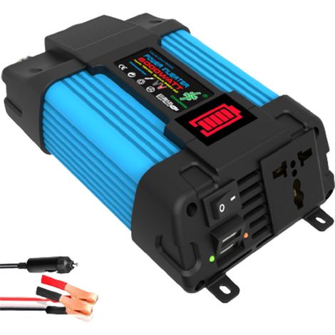 Convertisseur 300W 12V 220V Convertisseur de Tension USB Power Inverter DC12V-AC220V 300W, Onduleur Transformateur Prise Electrique (1/5)