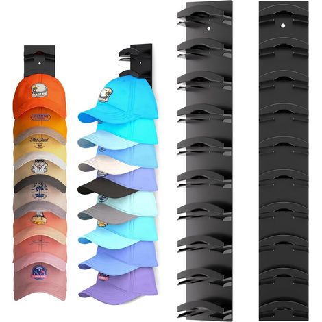 Appendiabiti - adatto per 20 cappelli - scaffale portaoggetti - Porta cappelli - Organizzatore cappelli per porta - Contenitore per cappelli e supporti - Organizzatore per cappelli - Adatto per (1/5)