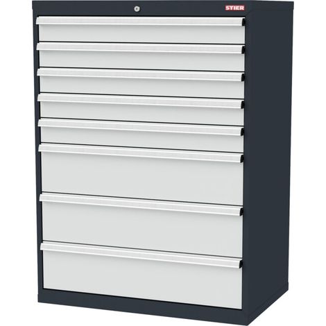 STIER Armoire à tiroirs 8 tiroirs 900 x 575 x 1220 mm 80 kg (1/2)