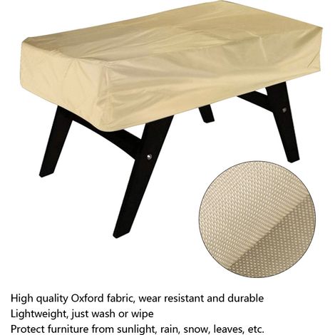 Funda protectora impermeable y antipolvo para mesas de billar, 142 x 132 x 38 cm, con bolsa de almacenamiento, color beige. (1/5)