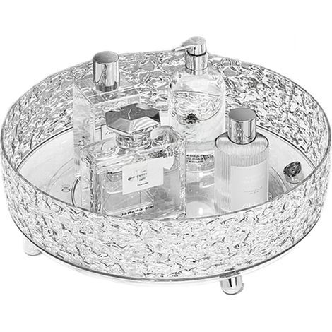 28cm Rotating Makeup Organizer in Clear Plastic (1/5)