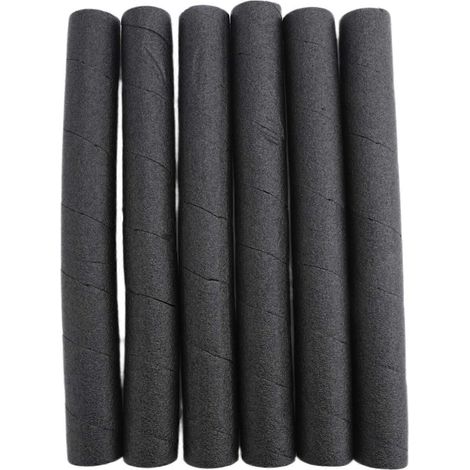 Lot de 6 gaines isolantes en mousse pour tuyaux - Gaines isolantes en mousse souple - Isolation en spirale pour sous-sol - Noir (1/5)