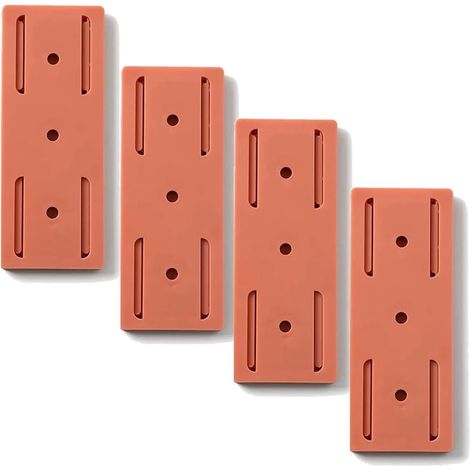 (4 pièces, rose) Cache-prises de bureau autocollant, support de prise autocollant sans perçage, gestion des câbles (1/5)