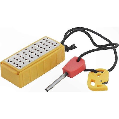 Multifunktionales Feuerstarter-Set – Feuerstein und Stahlwerkzeug mit Ferroceriumstab für Camping und Notfälle (1/5)