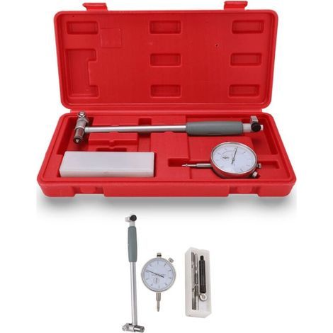 Jauge D'aléSage, Indicateur de DiamèTre de 50 à 160 Mm, Outils Industriels Jauge D'aléSage à Cadran Kit D'outils de Cylindre de Moteur de Mesure, PréCision de Niveau 0,01 Kit D'outils de Cylin (1/5)