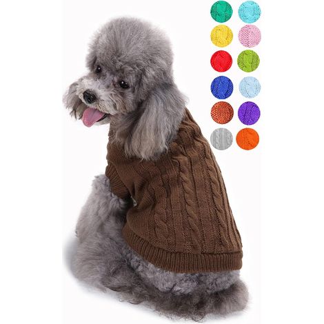 Pull Pour Chien - Tricot En Laine Mélangée - Col Roulé - Pour Chiens De Taille Petite À Grande - 1 Pièce (1/5)