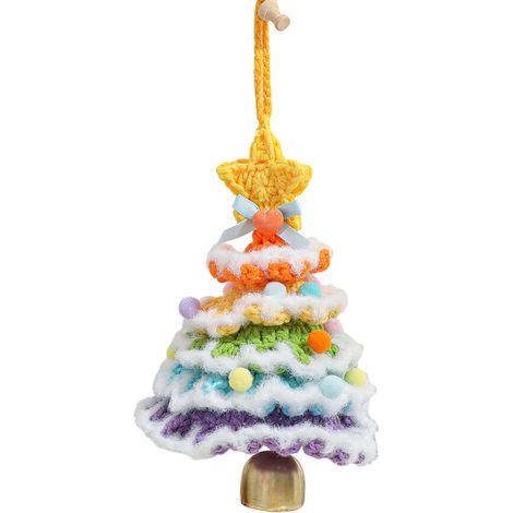 Adorno navideño de ganchillo hecho a mano para árbol de Navidad, - Estilo I