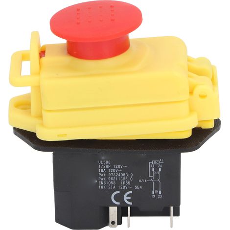 Interrupteur électromagnétique étanche IP55, bouton-poussoir 4P pour Mini tour 0618 CJ18A 7x12 7x14 KJD17B 120V 16A (1/5)
