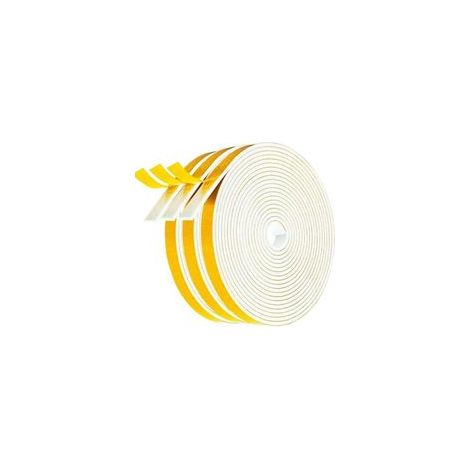 Türdichtungsisolierung, 6 mm (L) x 1,5 mm (H) Gummidichtungsstreifen, Klebeschaum, Fensterdichtung für Kollisionsschutz, Kältebeständigkeit, Stoßfestigkeit (5 m x 3 Rollen) (1/5)