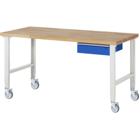 Rau Établi mobile réglable en hauteur 7001A1, L2000xP900xH950-1000mm (1/5)