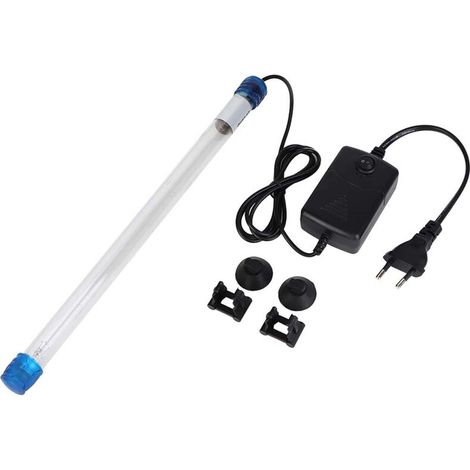Lampe UV Submersible Stérilisateur pour Aquarium Élimination Algues et Bactéries (11W Prise UE)