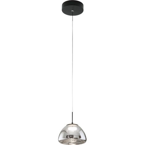 Suspension Lucille En Métal Et Verre Borosilicate Fumé, Led 8 W À Intensité Variable, Température De Couleur 2700 K/3000 K/4000 K, Ø 16 Cm - Lucille (1/3)