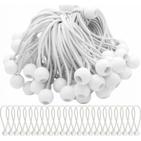 Confezione da 50 corde elastiche con palline Corde elastiche Palline elastiche pour tendon, tendon, striscioni e teloni, 15 cm (1/5)