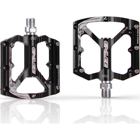 Jeu de 1 paire, accessoires vélo, pédales VTT, pédales SUFUL, pédales aluminium CNC, plaque de protection anti-oxydation 9/16 pouces, pour vélo de route. (noir) (1/5)