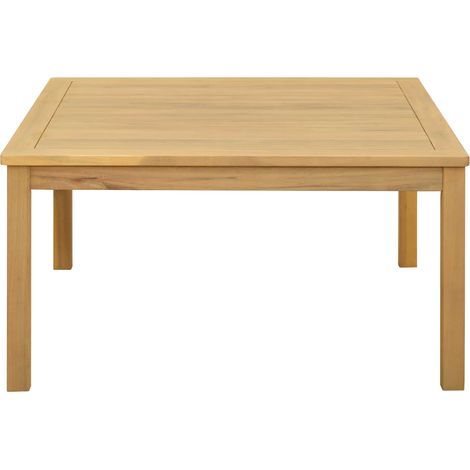 Tavolino da Salotto Tavolino da Soggiorno Tavolino da caffè Acacia chiaro 85 x 85 x 45 cm (1/5)