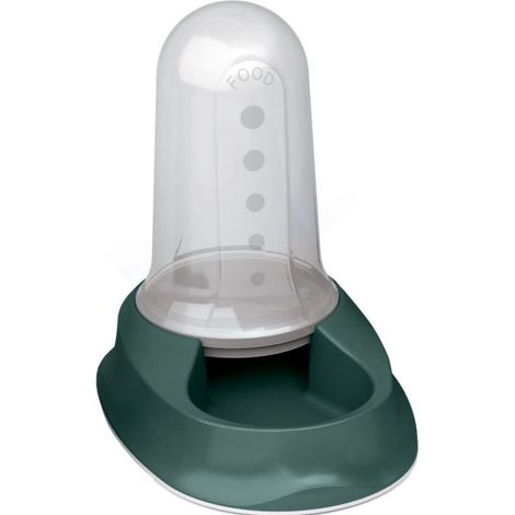 Distributeur mixte 2 litres eau ou croquettes vert antidérapant pour chien - Stefanplast