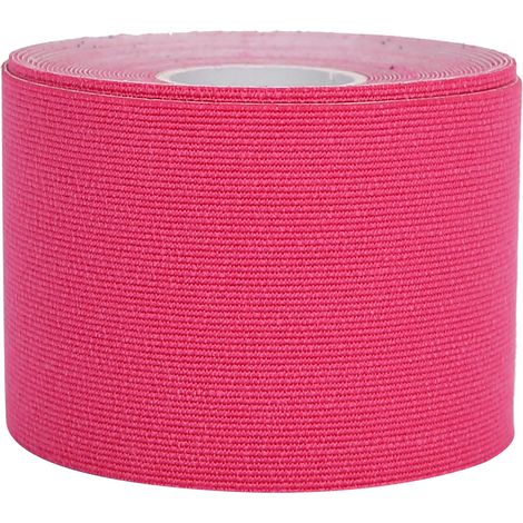Bande élastique de sport, ruban musculaire, bande de kinésiologie, rose, 5 cm x 5 m (1/5)