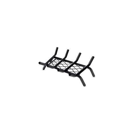 Grille de cheminée robuste de 43.2 cm avec retenue de braise. grille de bûches de 1.27 cm pour cheminée intérieure. accessoires de cheminée. support de poêle à bois. grille de poêle à bois pour (1/4)