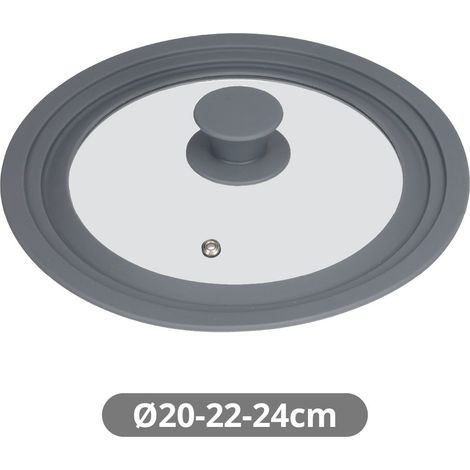 Couvercle universel en silicone pour casseroles et poêles de 20 à 24 cm (1/5)