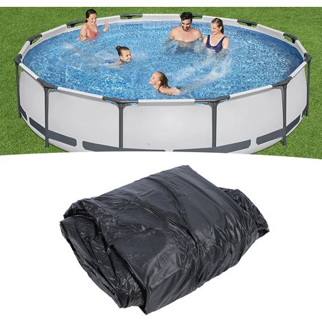 Couvercle de Protection Hivernale pour Piscine Hors-Sol 457cm x 457cm avec Treuil et Câble - Résistance au Gel et aux UV (1/4)