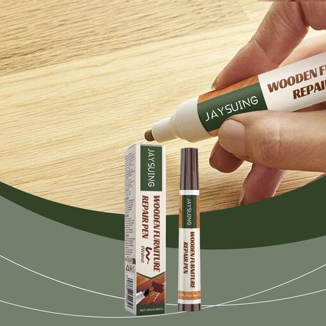Stylo réparateur pour meubles en bois couleur noyer - facile à utiliser, ravive la couleur des meubles et protège les rayures sur les sols - 16 g -- DTEKGAZ (1/5)