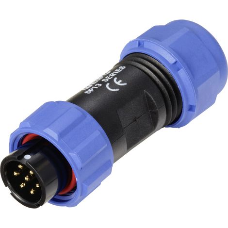 Weipu SP1310 / P 7 II Rundstecker Stecker, gerade Gesamtpolzahl: 7 Serie (Rundsteckverbinder): SP13 (1/4)