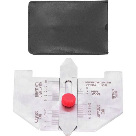 Calibrador de inspección de soldadura de acero inoxidable para medición automática de la altura de juntas angulares, rango de 20 mm. (1/5)