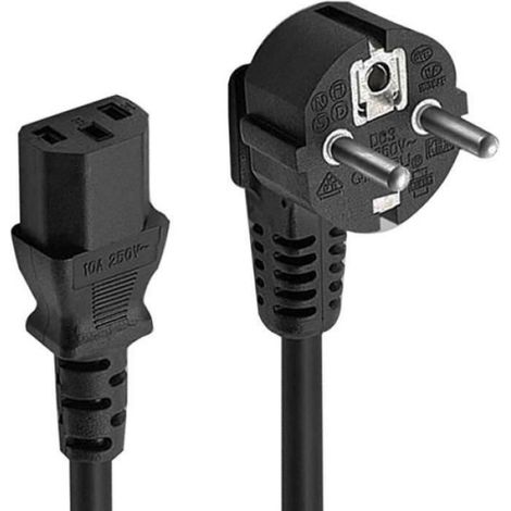 FSKE 15M C13 CEE 77 SCHUKO-C13 Câble d'alimentation3 Pin AC Cordon électrique secteur Pour ordinateur portablemoniteurs de PCsc