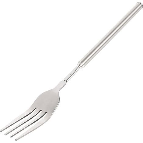 Telescopic Barbecue Fork, Long Forks, Stainless Steel Telescopic Handle Fork, Table Forks for Grilling Dinner Fruit Barbecue (22.164.5cm) (1/5)