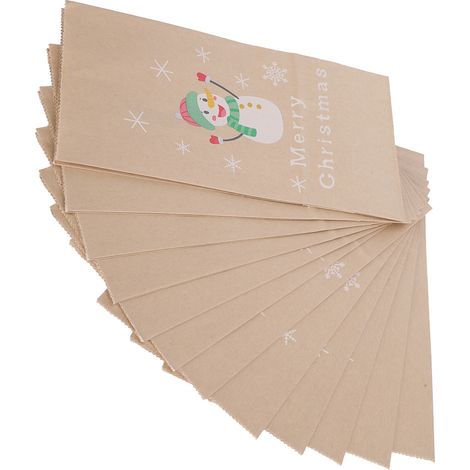 12 Sacs Cadeaux en Papier Kraft Écologiques pour Noël, Emballage de Biscuits et Boîtes Cadeaux Créatives (1/5)