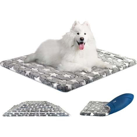 Panier Chien Réversible 89.68 cm (Rafraichissant et Chaud), Tapis Chien Mousse Haute Densité Élégant, Coussin Chien Lavable pour Animaux de Compagnie Adapté aux Chiens X-Large Jusqu'à 41 kg (1/5)