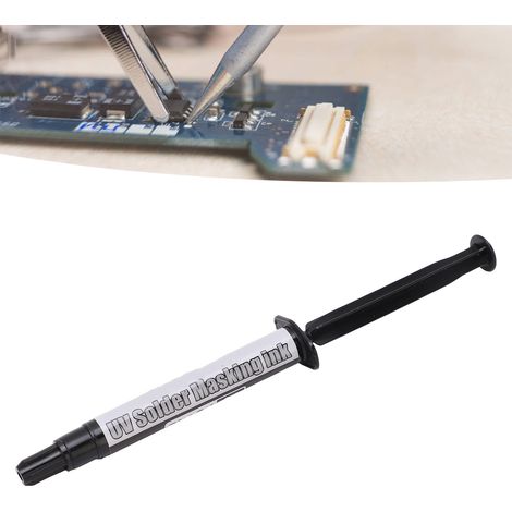 Revêtement protecteur isolant/masque de soudure vert/noir durcissable aux UV pour cartes de circuits imprimés et cartes mères. (1/5)