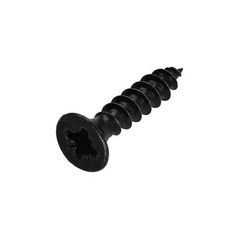 VBA Vis bois agglo Tête fraisée Pozi N°2 4X20 Filetage total Acier zingué noir-10 pièces