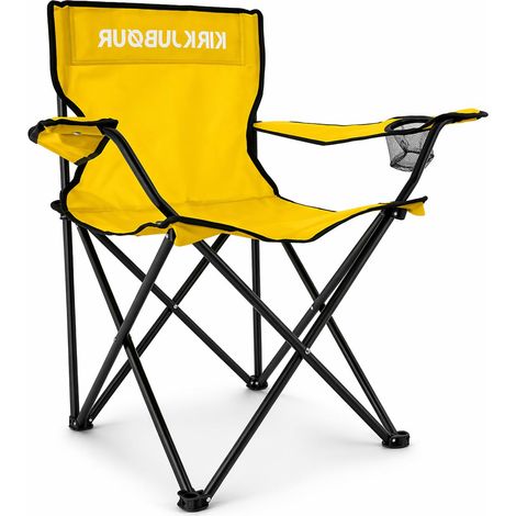 ORION91oficial® Portable Folding Chair - Lightweight, Metal Frame, Polyester Seat (50 x 40 cm), Supports 120 kg, with Armrests and Cup Holder, Ideal for Camping, Beach, Garden, Fishing, and Terrace (1/4)