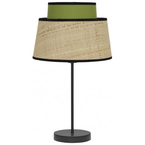 Lampada da tavolo Jia 1xe14 Naturale/verde 40x20x20 Cm