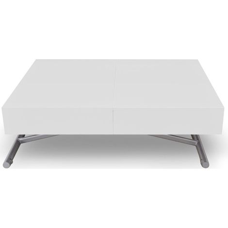 Table basse relevable Sundance Blanc Laqué