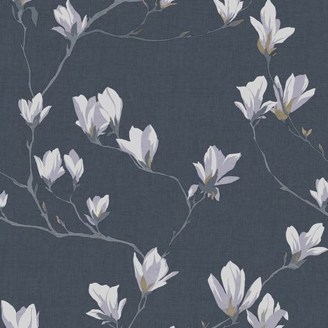 Laura Ashley Magnolia Grove Dusky Seaspray Vliestapete - 10mx52cm (1/5)
