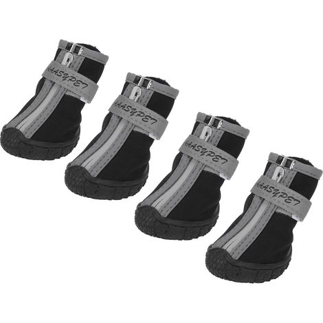 Bottes pour chien imperméables, réfléchissantes, chaudes, respirantes, antidérapantes, à semelle souple, idéales pour les activités de plein air avec un chiot, noires, type 2 (1/5)