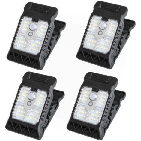 Solar clamp lights 4pcs (11.2cm) Waterproof with motion sensor Lighting fences/trees/terraces/driveways Energy efficient Gardeners and homeowners (1/4)