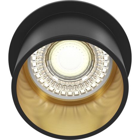 Faretto da incasso Downlight in Alluminio Reif Nero con Oro (1/2)