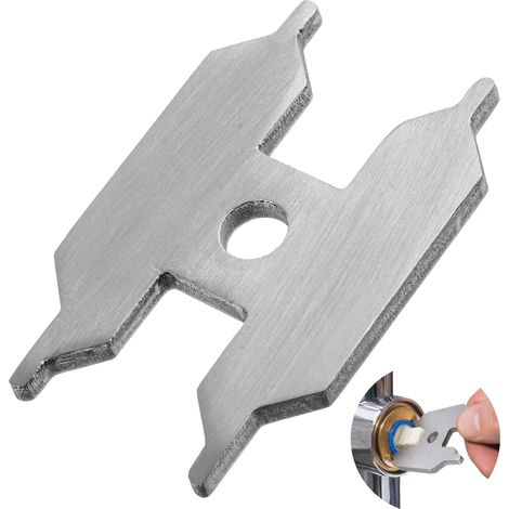 Clé universelle pour couvercle de cartouche, 1 pce, en acier, compatible avec Blanco 138219, clé de cartouche, clé pour anneau de recouvrement de cartouche, clé de cartouche pour robinetterie d'évier (1/4)