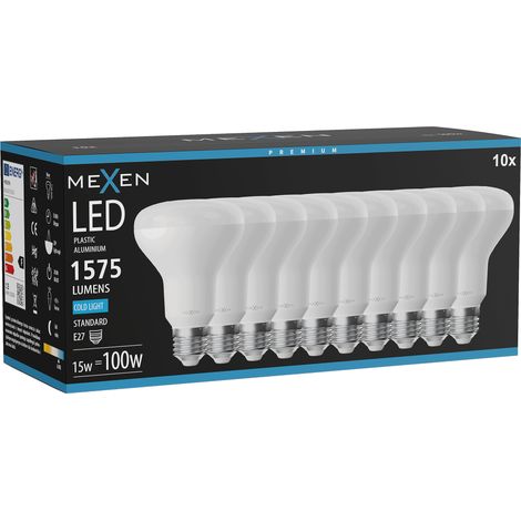 Mexen Nova 10x Ampoule LED E27, R80, 15W, Froid - 6500K, 1575 lm - L105-E27-1565-01x10 (1/5)