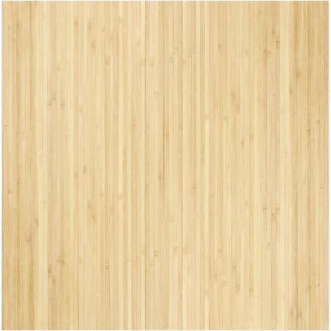 Tapis rectangulaire naturel clair 100x100 cm bambou (1/5)