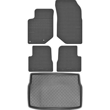 Ensemble de tapis de sol en caoutchouc pour Peugeot 208 II Berline à partir de 2019 + tapis de coffre (1/5)