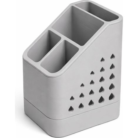 Scolaposate, organizer grigio per asciugare forchette, cucchiai e coltelli (1/3)