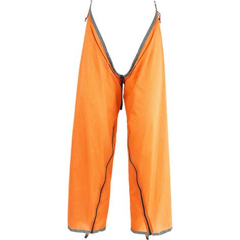 Pantalon de pluie imperméable léger avec fermeture éclair latérale, idéal pour la randonnée et activités extérieures en orange (1/5)